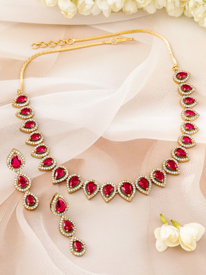 RUBANS Brass Gold-plated Gold Jewellery Set(Pack of 2)