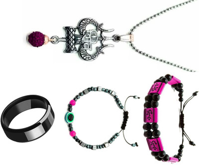 KINGSTYLEIMPEX Stainless Steel Silver Multicolor Jewellery Set(Pack of 4)
