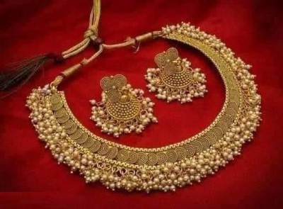 TERRANO ART JEWELLERY Alloy Gold-plated Gold Jewellery Set(Pack of 1)