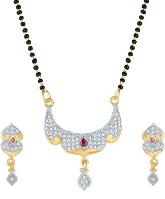 AADITA Alloy Gold-plated Black, Gold Jewellery Set(Pack of 1)