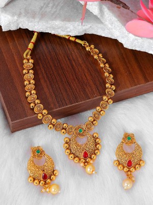 SHREE PURBJI ARTS Alloy Gold-plated Gold Jewellery Set(Pack of 2)