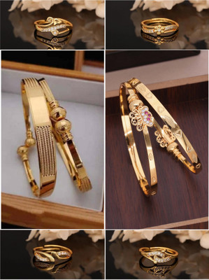 Alasca Brass Gold-plated Multicolor Jewellery Set(Pack of 3)