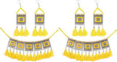 JMBW INTERNATIONAL Alloy Yellow, Silver Jewellery Set(Pack of 2)