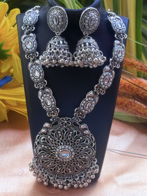 afreynjewels Oxidised Silver Silver Jewellery Set(Pack of 1)