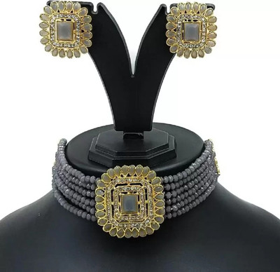 catalyst venture Alloy Gold-plated Grey Jewellery Set(Pack of 1)