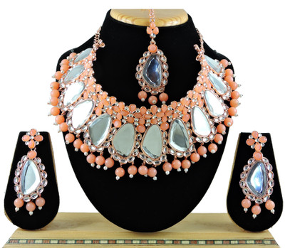 VATSALYA creation Alloy Gold-plated Beige Jewellery Set(Pack of 3)