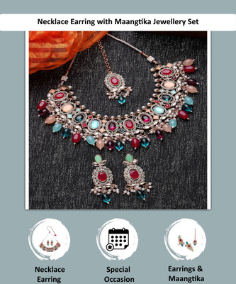 Sukkhi Alloy Gold-plated Multicolor Jewellery Set(Pack of 4)