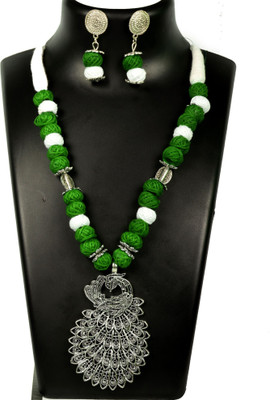 A S enterprize Oxidised Silver Silver Multicolor Jewellery Set(Pack of 1)