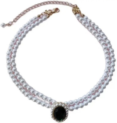 Onuyx Alloy Gold-plated White Jewellery Set(Pack of 1)