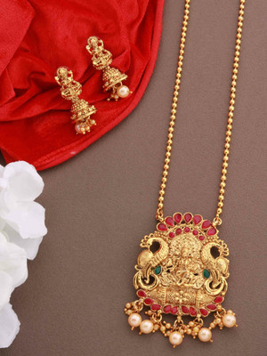 SIMANDHAR ART Alloy Gold-plated Gold Jewellery Set(Pack of 1)