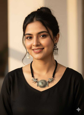 Tanisha Oxidised Silver Silver Silver Jewellery Set(Pack of 1)