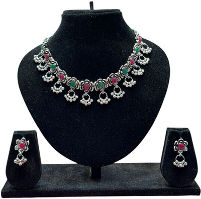 Npc Alloy Gold-plated Silver Jewellery Set(Pack of 1)