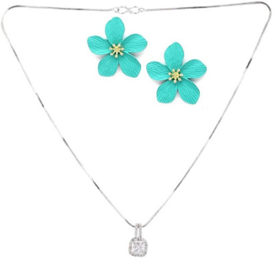 asthacollection Stone White, Blue Jewellery Set(Pack of 1)
