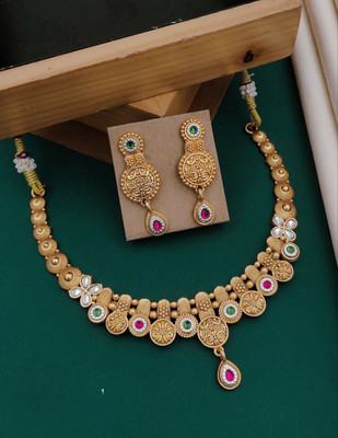 SHIVAY FASHION HUB Alloy Gold-plated Gold Jewellery Set(Pack of 1)