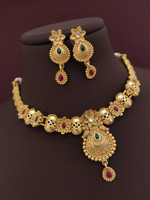 kapi creation Brass Gold-plated Gold Jewellery Set(Pack of 1)