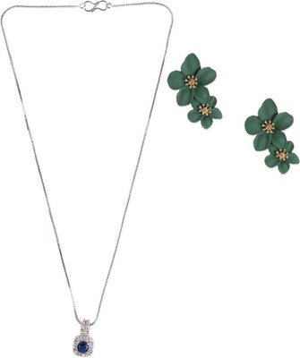 SKG Fashions Stone Blue, Green Jewellery Set(Pack of 1)