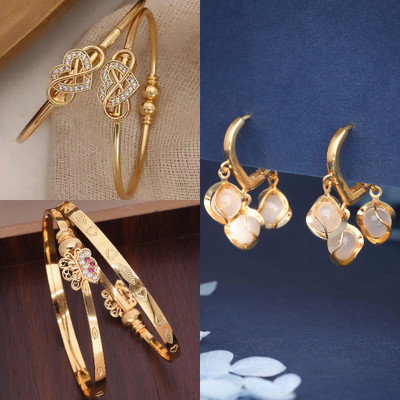 ANOUK Brass Gold-plated Platinum, Copper Jewellery Set(Pack of 3)