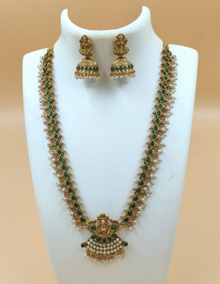 Shilpa Creation Alloy Gold-plated Green Jewellery Set(Pack of 1)