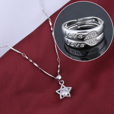 Shreenathji Jewellers Alloy Silver Silver Jewellery Set(Pack of 1)