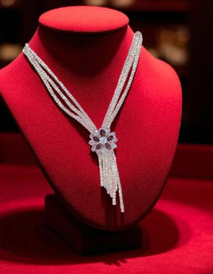 mmm Alloy Gold-plated, Silver White Jewellery Set(Pack of 1)