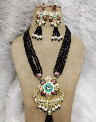 SHYAM Alloy Gold-plated Black Jewellery Set(Pack of 1)