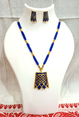 shree balaji gold Metal, Copper Blue Jewellery Set(Pack of 1)