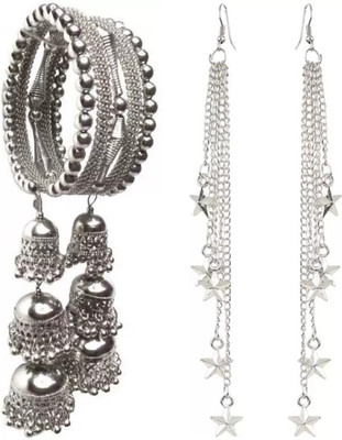 MA Enterprises Alloy Silver Silver Jewellery Set(Pack of 3)