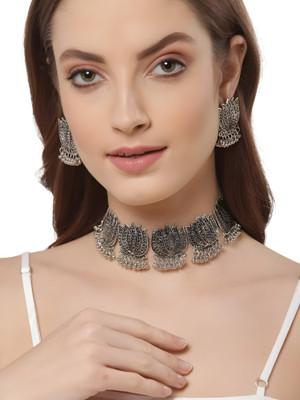 Shiv Alloy Silver Jewellery Set(Pack of 1)