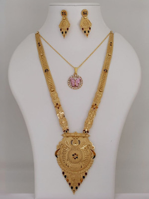 Manmit Enterprise Brass Gold-plated Gold Jewellery Set(Pack of 1)