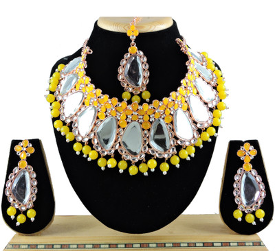 VATSALYA creation Alloy Gold-plated Yellow Jewellery Set(Pack of 3)