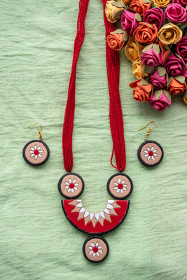 SHILPOGRAM Terracotta Red Jewellery Set(Pack of 1)