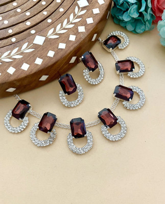 DENICRAAS Alloy Brown Jewellery Set(Pack of 1)