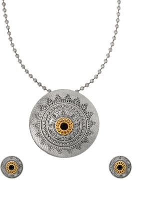 Shining Jewel Brass Brass Black Jewellery Set(Pack of 3)