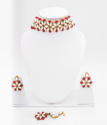 VIPY HANGER Alloy Red, White Jewellery Set(Pack of 1)