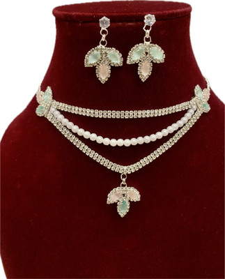 Vacker Alloy Silver Silver Jewellery Set(Pack of 1)