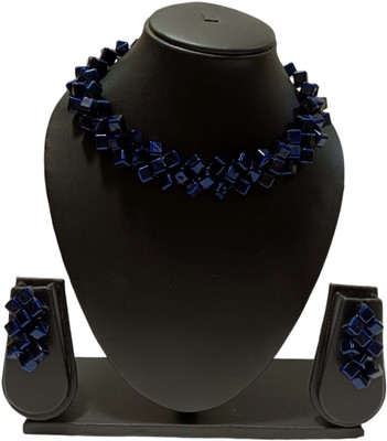 UTTARAI Alloy Gold-plated Blue Jewellery Set(Pack of 1)