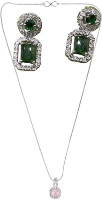 SKG Fashions Stone Pink, Green Jewellery Set(Pack of 1)