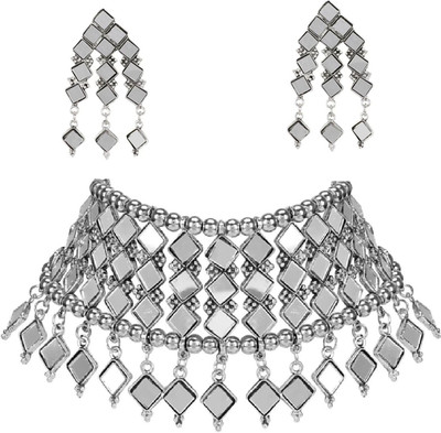 DEGHLAM Brass Silver Jewellery Set(Pack of 1)