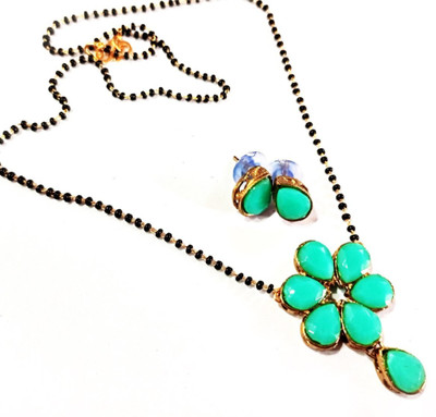 JN Handicraft Brass Copper Black, Green Jewellery Set(Pack of 1)