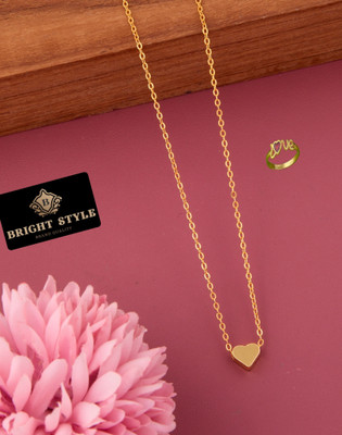 Bright STYLE Brass, Alloy Gold-plated Gold Jewellery Set(Pack of 1)