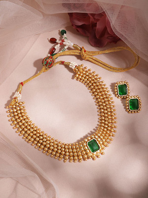 RUBANS Brass Gold-plated Gold Jewellery Set(Pack of 1)