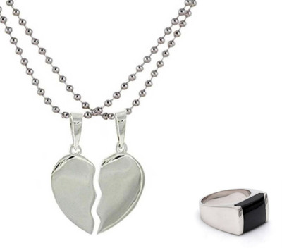 MAATRCHAAYA Stainless Steel Sterling Silver Silver Jewellery Set(Pack of 2)