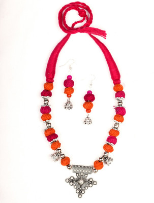 A S enterprize Oxidised Silver Multicolor Jewellery Set(Pack of 1)