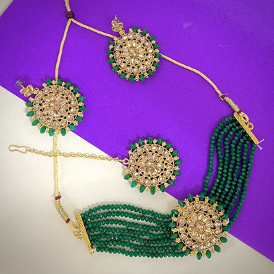 JEWERICHE IMITATION Alloy Green Jewellery Set(Pack of 1)