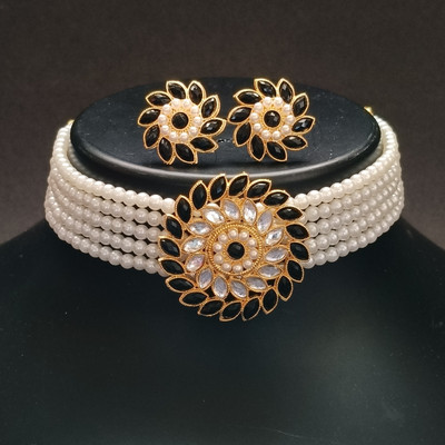 Keltron enterprise Alloy Gold-plated Black Jewellery Set(Pack of 1)