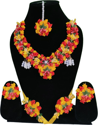 SREEKANT CREATION Plastic Red, Yellow Jewellery Set(Pack of 6)