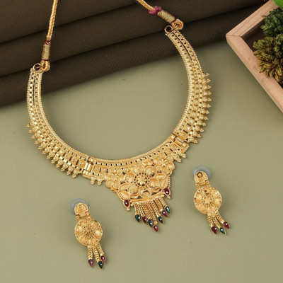 GHEVARIYA ENTER Alloy Gold Jewellery Set(Pack of 1)
