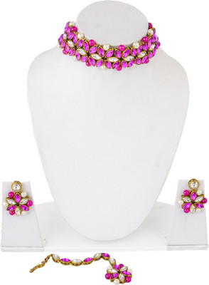 VIPY HANGER Alloy Pink Jewellery Set(Pack of 1)