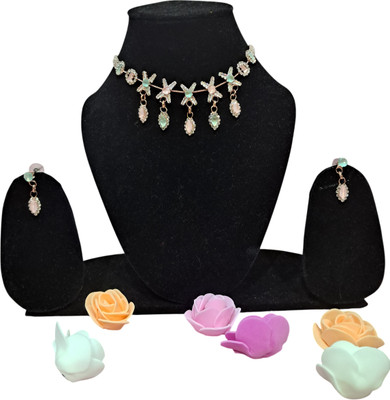 Arvisha Dynamic Stone Multicolor Jewellery Set(Pack of 1)