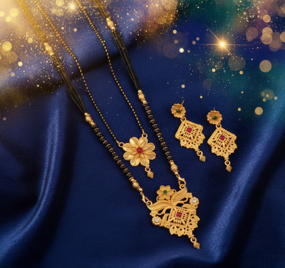 Rasadiya Brass Gold-plated Gold Jewellery Set(Pack of 1)